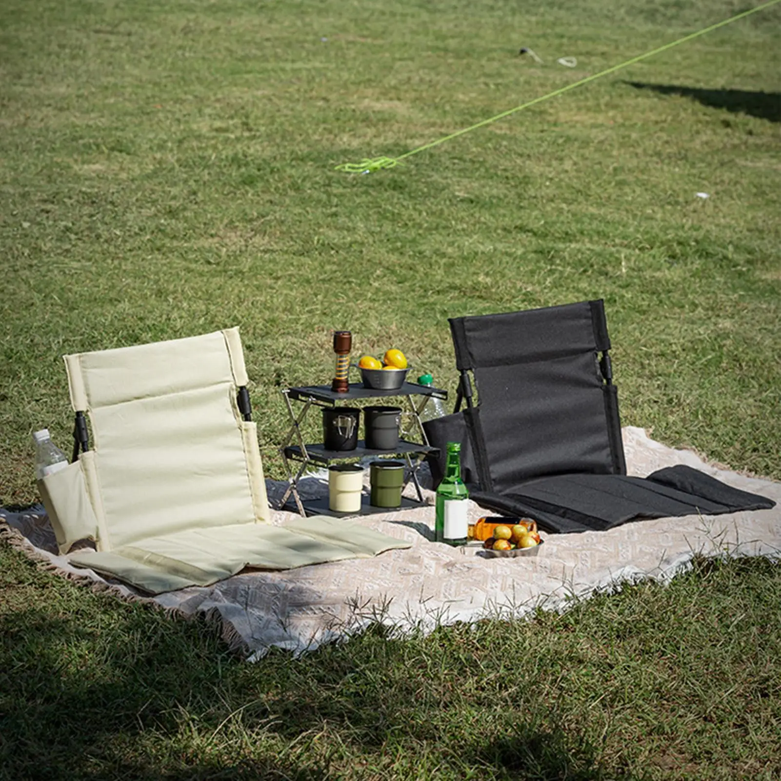 

Outdoor Chair Foldable Portable Seating Folding Floor Chair Camping Accessories For Outside Fishing Hiking Picnic Travel Beach