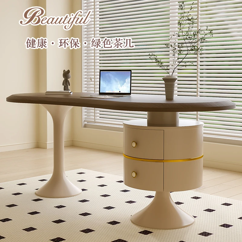 Medieval style study table Home desk Internet celebrity small apartment Italian light luxury desk