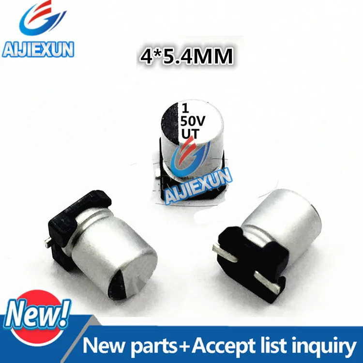 

50Pcs Aluminum electrolytic capacitor SMD 1UF 50V 4*5.4MM 4*5MM 1R0 105 SANYO in stock 100% new and original
