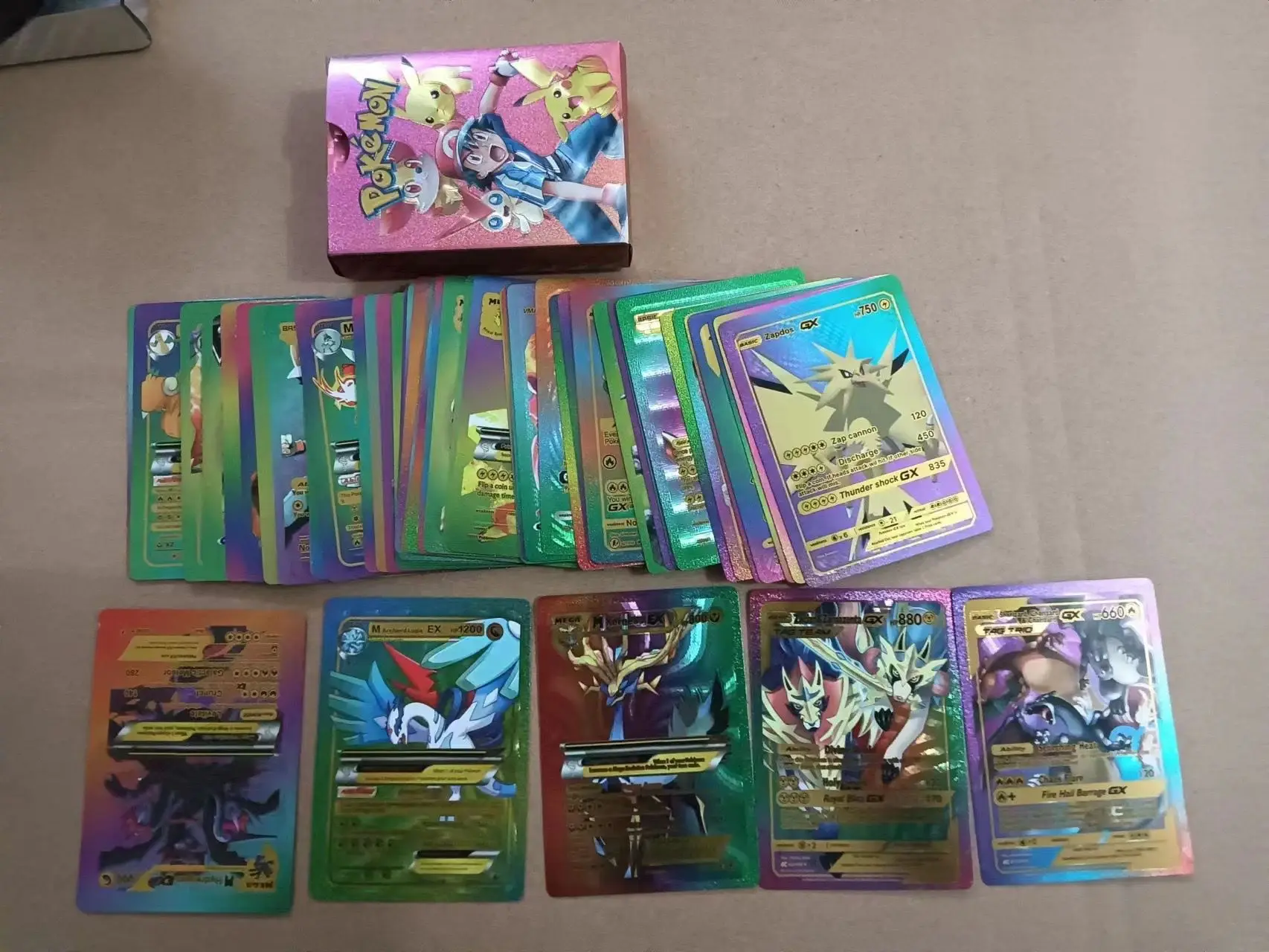 55 قطعة بطاقة البوكيمون الإنجليزية نجمي الإشعاع نسخة معركة ألعاب هواية المقتنيات أنيمي بطاقات معركة المدرب الأولاد هدية