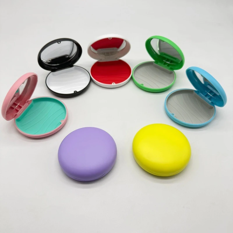 Dental Retainer Case with Mirror & Magnetic Closure, Orthodontic Aligner Storage Box with Silicone Pad