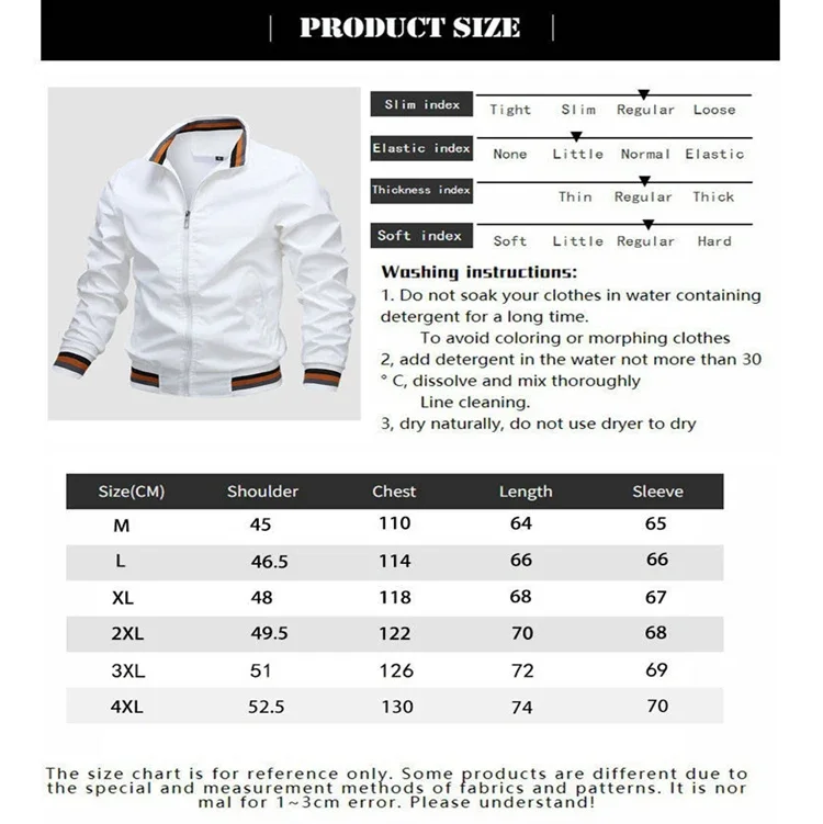 2024Autumn and Winter Men's Stand Collar Casual Zipper Jacket Outdoor Sports Coat Windbreaker Jacket for Men Waterproof Bomber