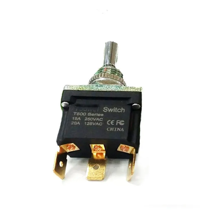 T501BW/T501BT 3-pin 2-speed ON-ON waterproof button switch instrument Automotive yacht outdoor toggle switch 15A250V
