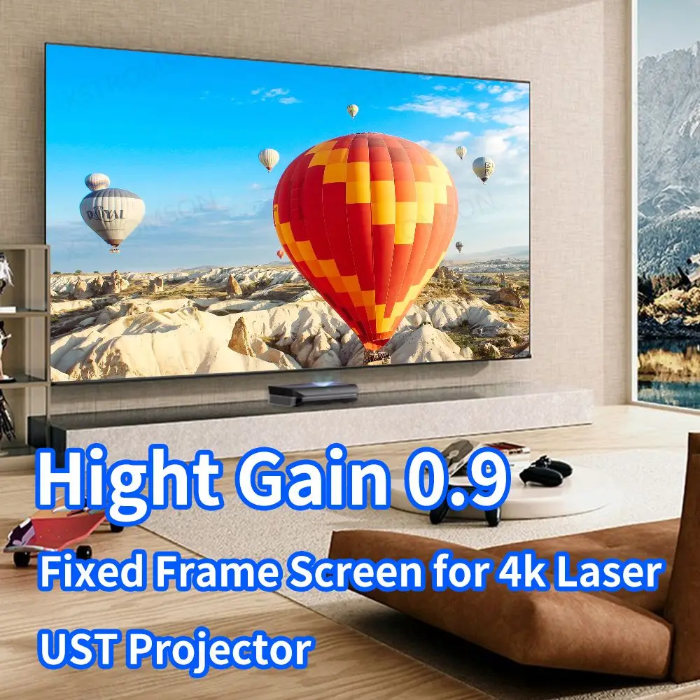 

Factory Sale Fixed Frame Projection Screen 84- 120 Inch Home Theater 3D 8k PET Crystal Home Theater ALR Projector Screen