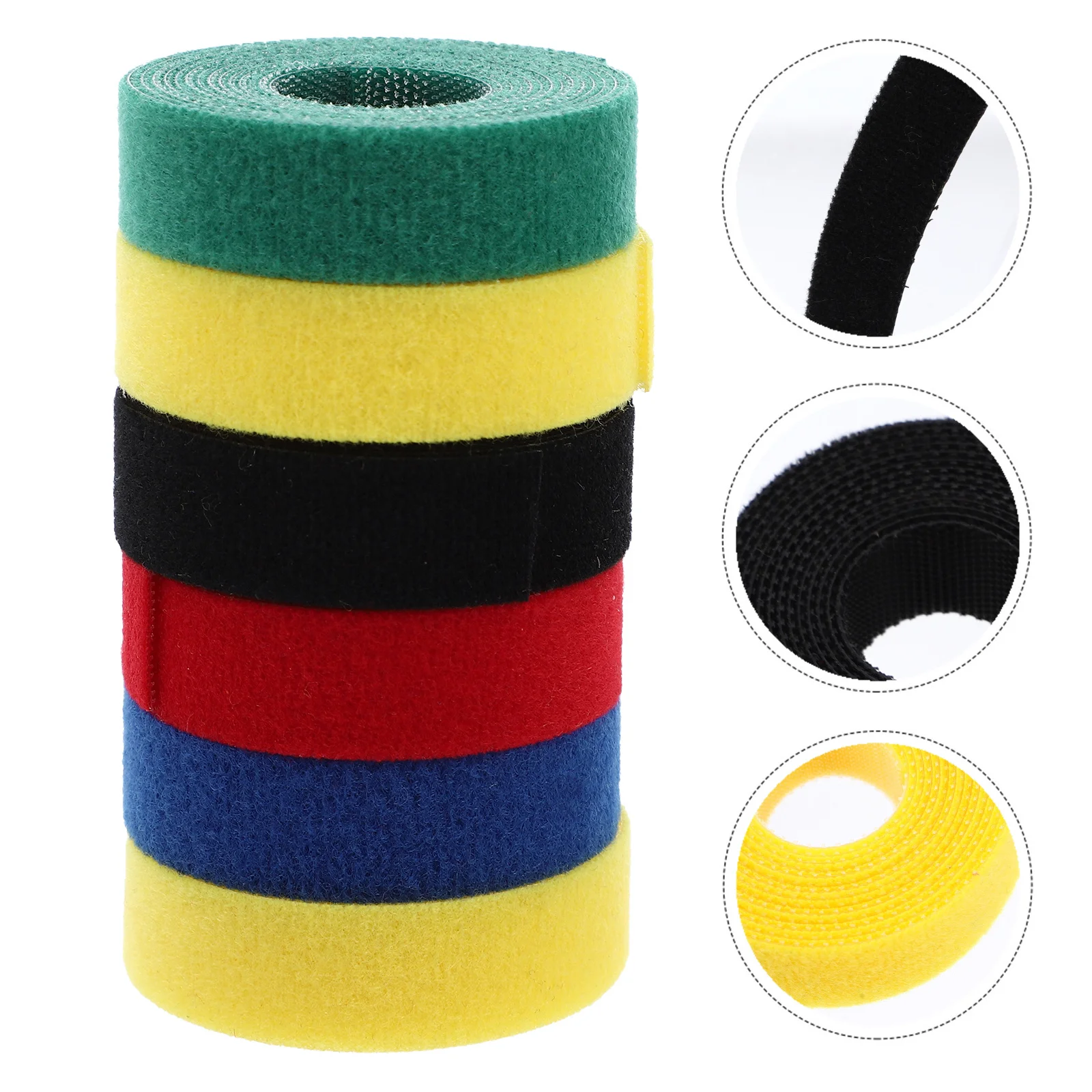 

6 Rolls Reusable Hook Loop Cable Straps Hook Loop Cable Straps Cord Organizer For Home Office Wire Management Fastening Ties