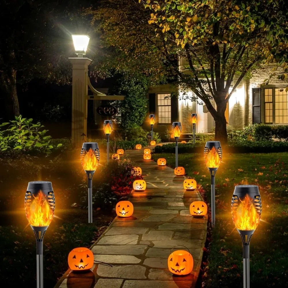 

Solar Torch Lights, Waterproof Tiki Torches for Outside Pathway Garden Yard Christmas Decoratoins, Party & Holiday Decorations