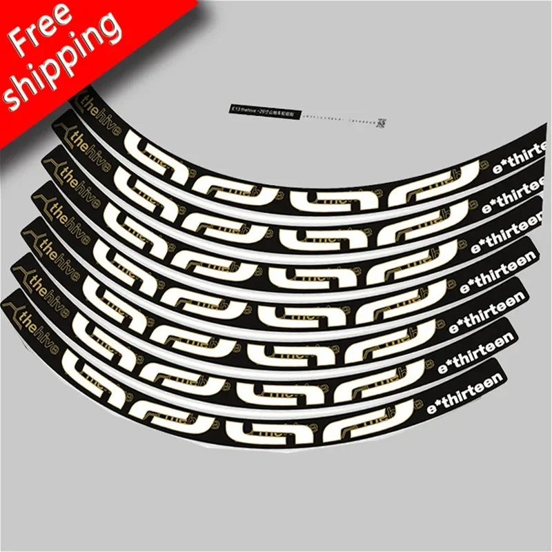 MTB Bike Wheels Stickers for E13 Thehive Bycicle Cycling Racing Dirt Decals for 26 27.5 29 Inch Sunscreen Antifade