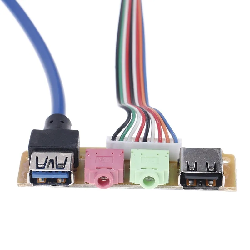 Nieuwe Usb 2.0 + 3.0 Poort Chassis Pc Computer Case Audio Voorpaneel Vervangen Kabel 70Cm