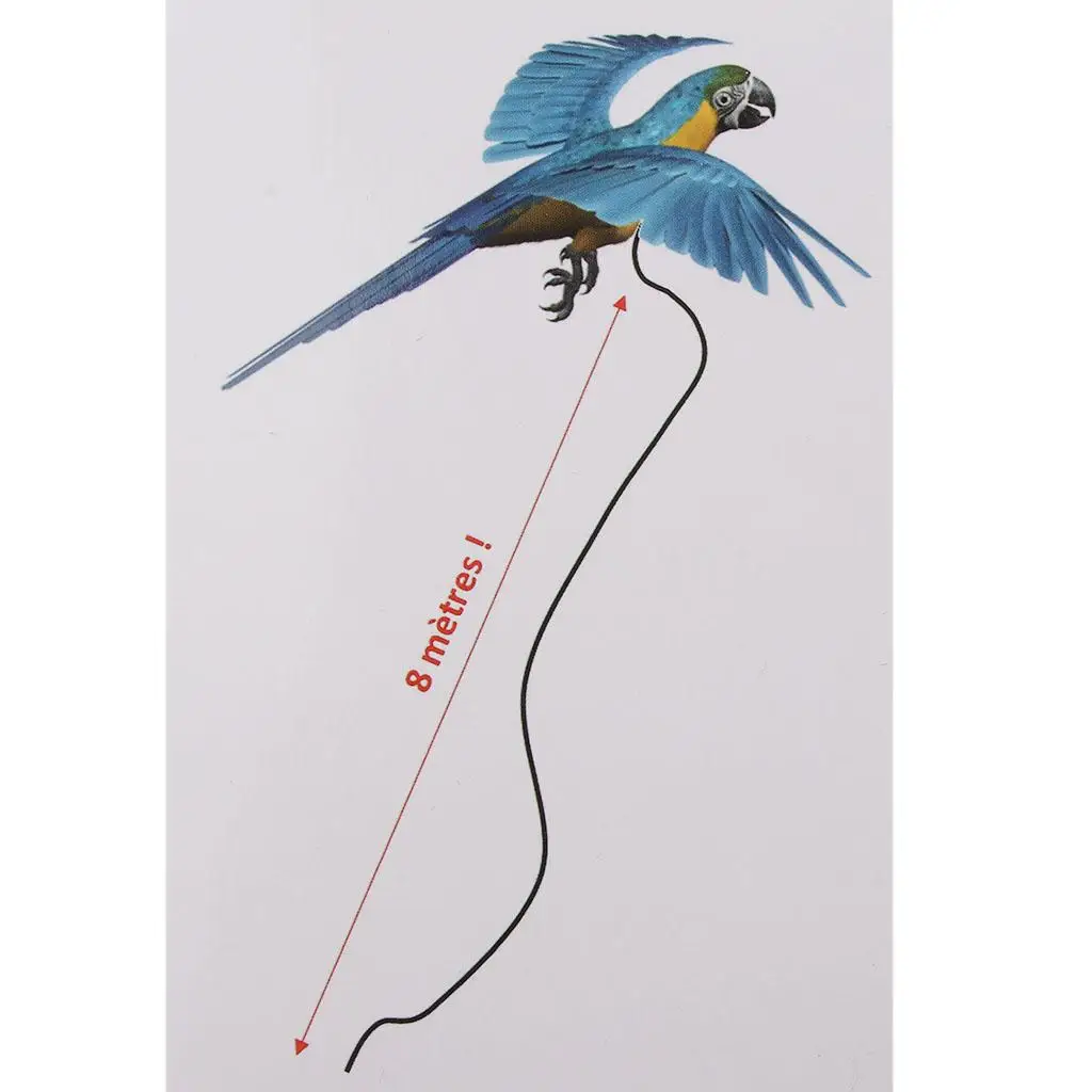 Adjustable Parrot Harness 8m Bird Leash Nylon Soft Lightweight Birds Traction Rope Bird Accessory for Outdoor Free Flight
