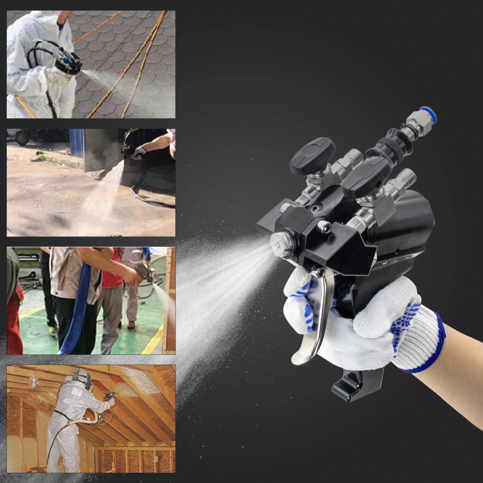 

HotSpray Gun Polyurethane Foam P2 air Flush PU Foam Injection AB Two-component High Pressure Coating Spray Gun