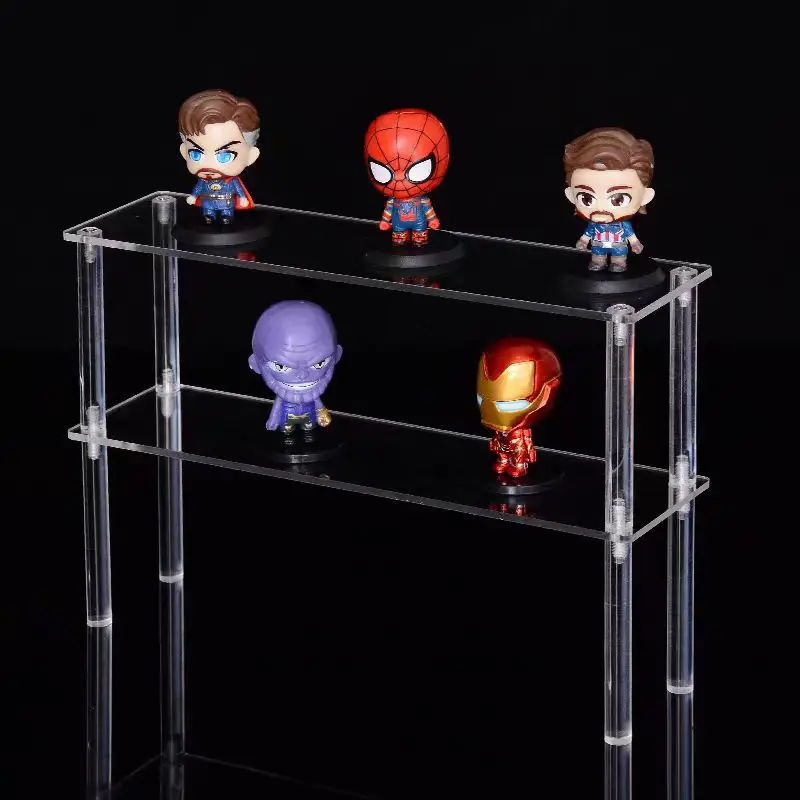 Clear Acrylic Desktop Storage Shelf for Blind Box Toys, Assemble Acrylic Trapezoidal Display Stand for Jewelry, Perfume,1-4 Tier