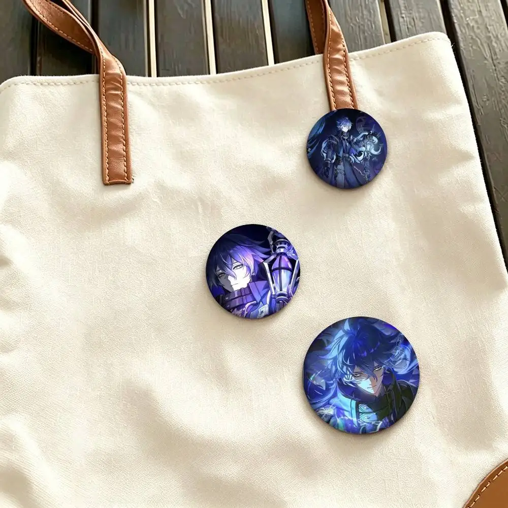 F-Flins Genshin Impact Dark Lantern Electro Game Graphic  25mm 32mm 44mm 58mm 75mm Brooches Badges Pins for Accessories Gift