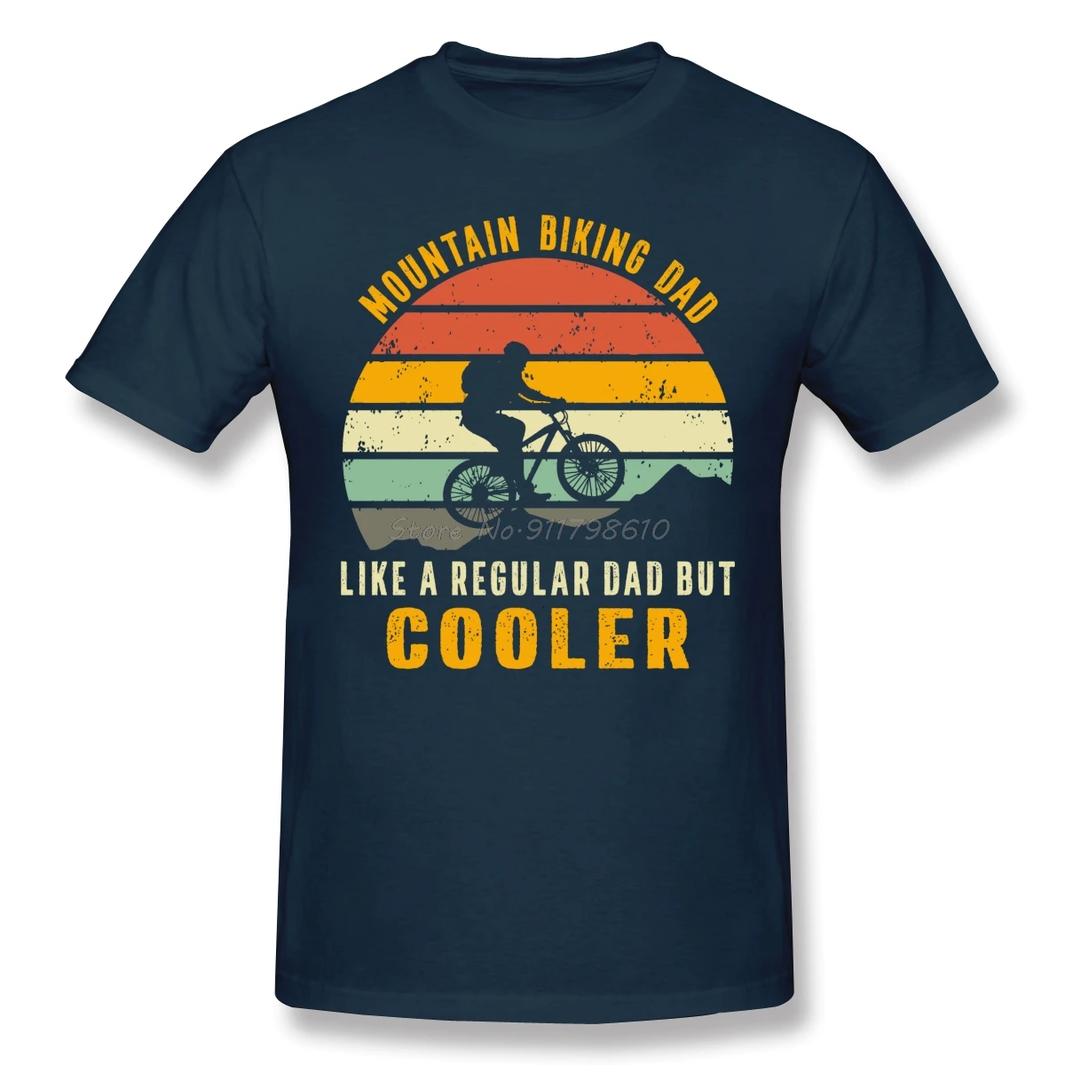 

2025 new model Mountain Biking Dad Like A Regular Dad But Cooler T-Shirt Cotton T Shirt Tees Men's Clothing Unisex Tops Streetwe