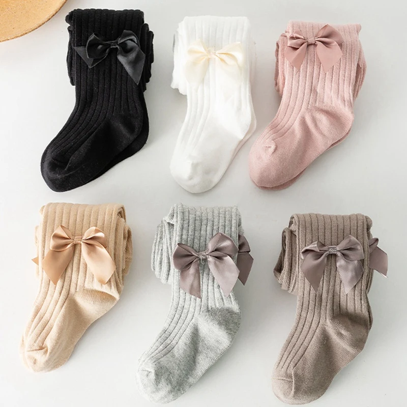 

Cute Baby Girls Tights Mesh Princess Bowknet Tights Spring Autumn Cotton Stocking Breathable Pantyhose For Toddler Girls 1-12Y