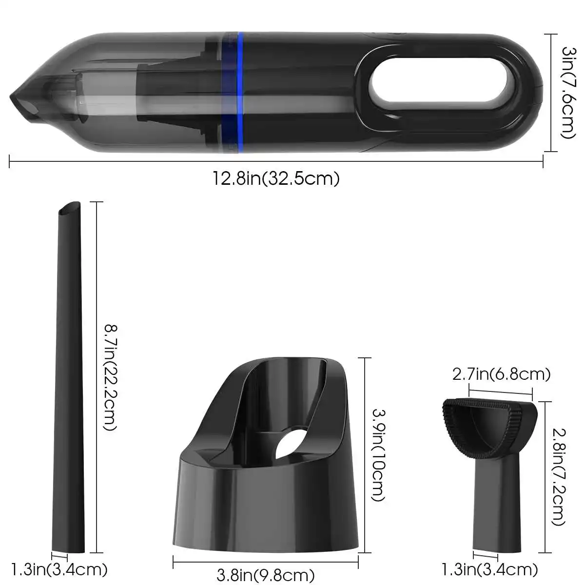 Car Mounted Vacuum Cleaner Wireless Charging High-Power Strong Suction Dual-Purpose Small Car Vacuum Cleaner For Household Use