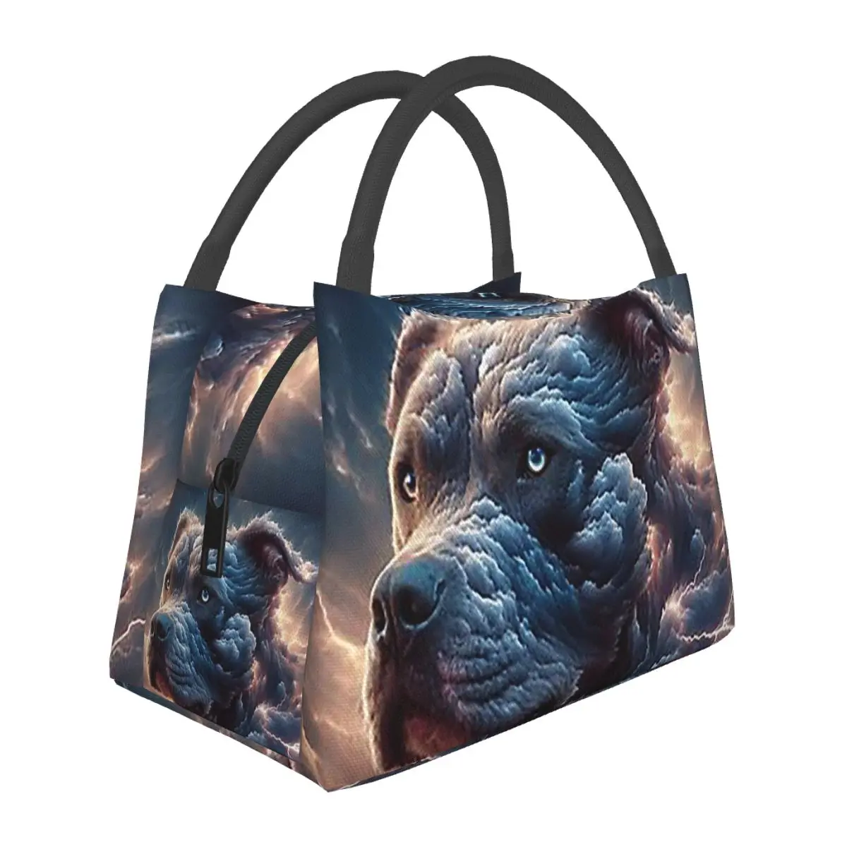 Pit Bull Storm Lunch Bags Insulated Bento Box Waterproof Lunch Tote Picnic Bags Cooler Thermal Bag for Woman Children Work