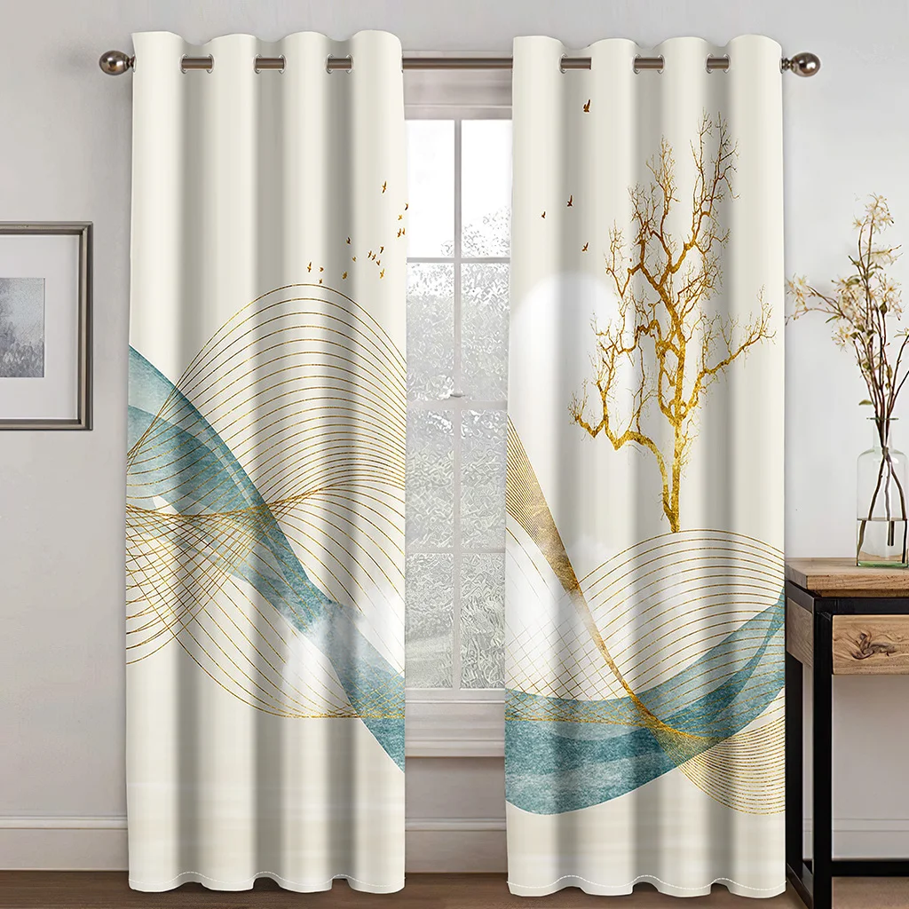 3D Modern Picture Art Jellyfish Design Curtains 2 Panels Simple Wind Home Living Room Bedroom Balcony Kitchen Decor