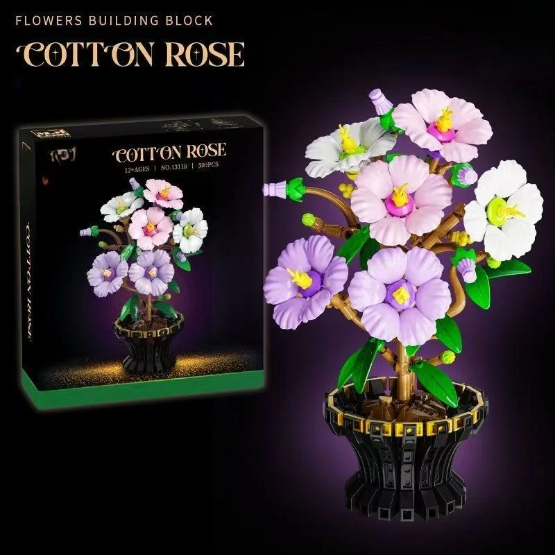 MOC Preserved Flowers Building Blocks City Home Decoration Bird of Paradise Chrysanthemum Plum Blossom Bricks Toys  DIY Gift view 5