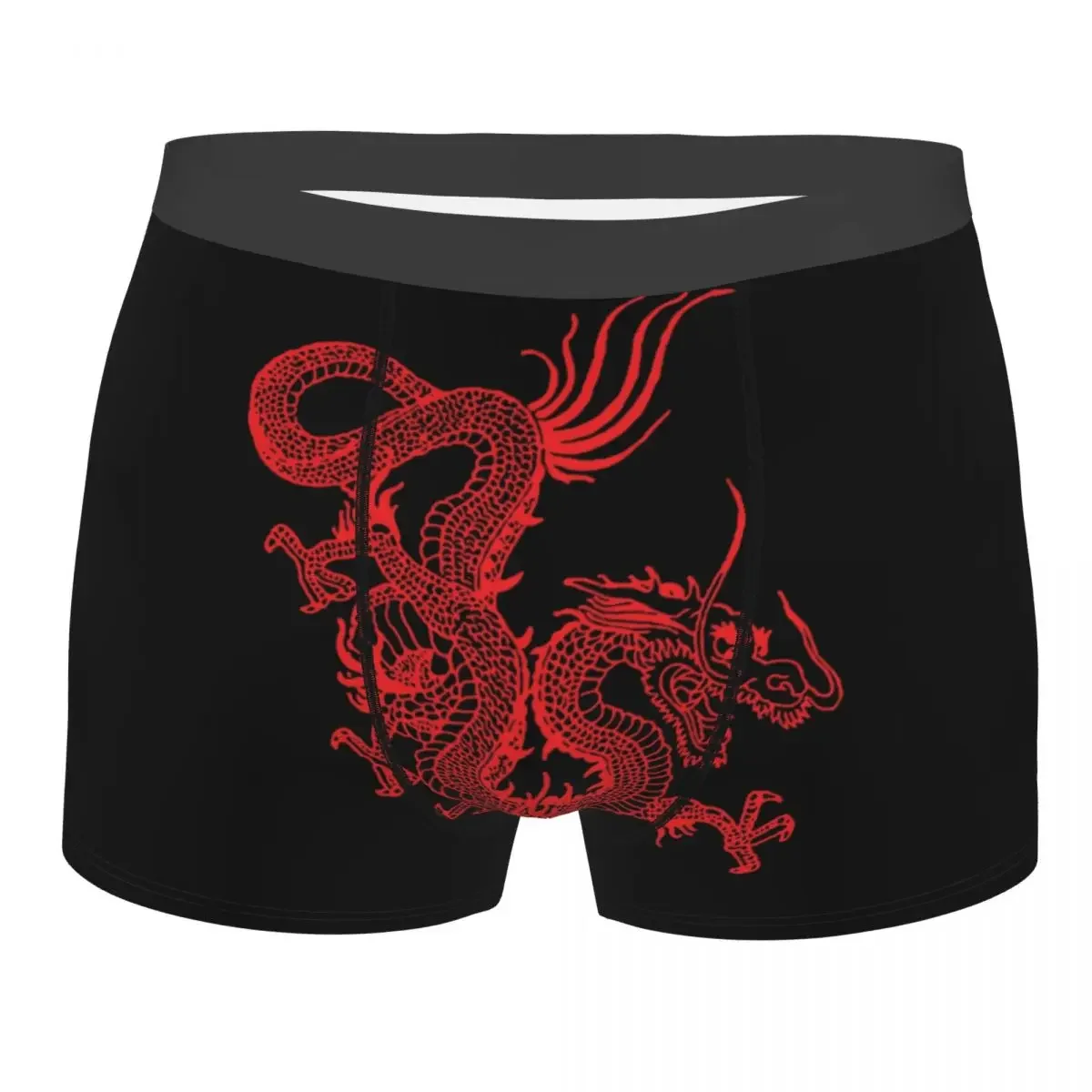 Dragon Boxer Shorts For Homme 3D Printed Asian Oriental Style Art Underwear Panties Briefs Breathable Underpants