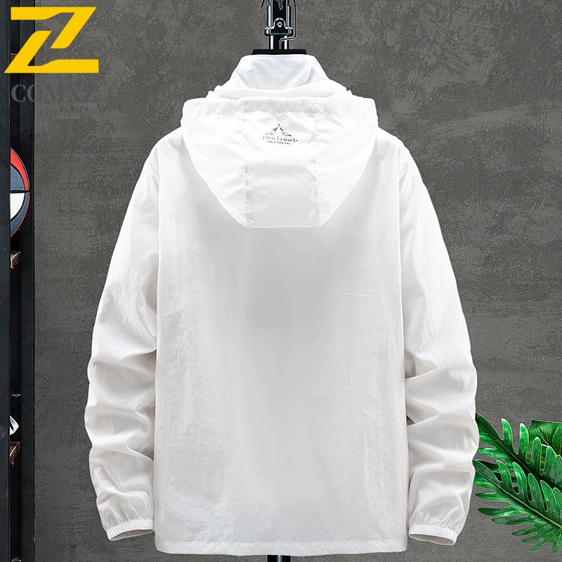Men's Sunscreen Suit Summer Casual Outdoor Hooded Breathable UV-proof Lightweight Windbreaker Fishing Quick-drying Skin Coat