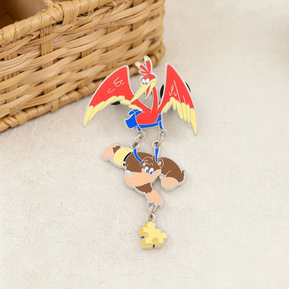 Retro-Spiel Banjoo und Kazoie Emaille-Pin 3-Schicht-Hängebrosche aus Metall Abzeichen Geschenk für Fans für Rucksäcke Kleidung Accessoires Sammlerstück – Detail 6