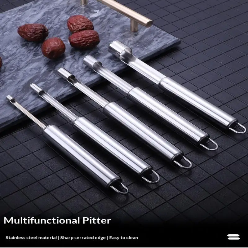 Stainless Steel Corer Fruit Seed Core Remover Pear Corer Seeder Slicer Knife Kitchen Gadget Fruit Vegetable Tool