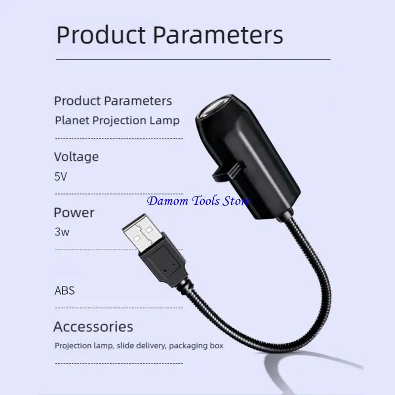 57BE Halloween Projector Light Specter Patterns 360 Degree Rotation Living Room Decorating Night Lights ABS Texture for Parties