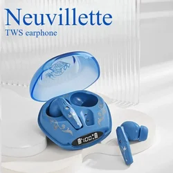 Genshin Impact Earphone Neuvillette Tws In Ear Wireless 5.3 Bluetooth Hifi Noise Reduction Portable Charging Chamber Earbuds