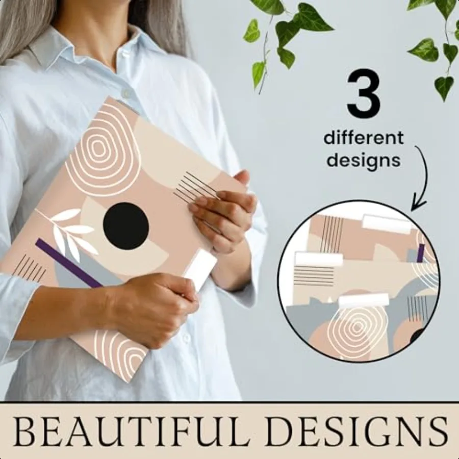 12 Pack Decorative File Folders cardstock Cute Folders 1 3Cut Tab Letter Size 11.5 x 9.5 in File Folders Decorative with Sticky