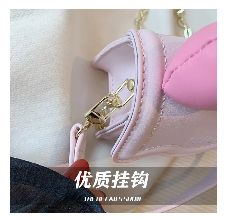 Niedliche Umhängetasche mit Schleifenkette, koreanische Mini-Schultertasche für Mädchen, Kinder, Mutter, Tochter, passende Modetasche – Detail 9