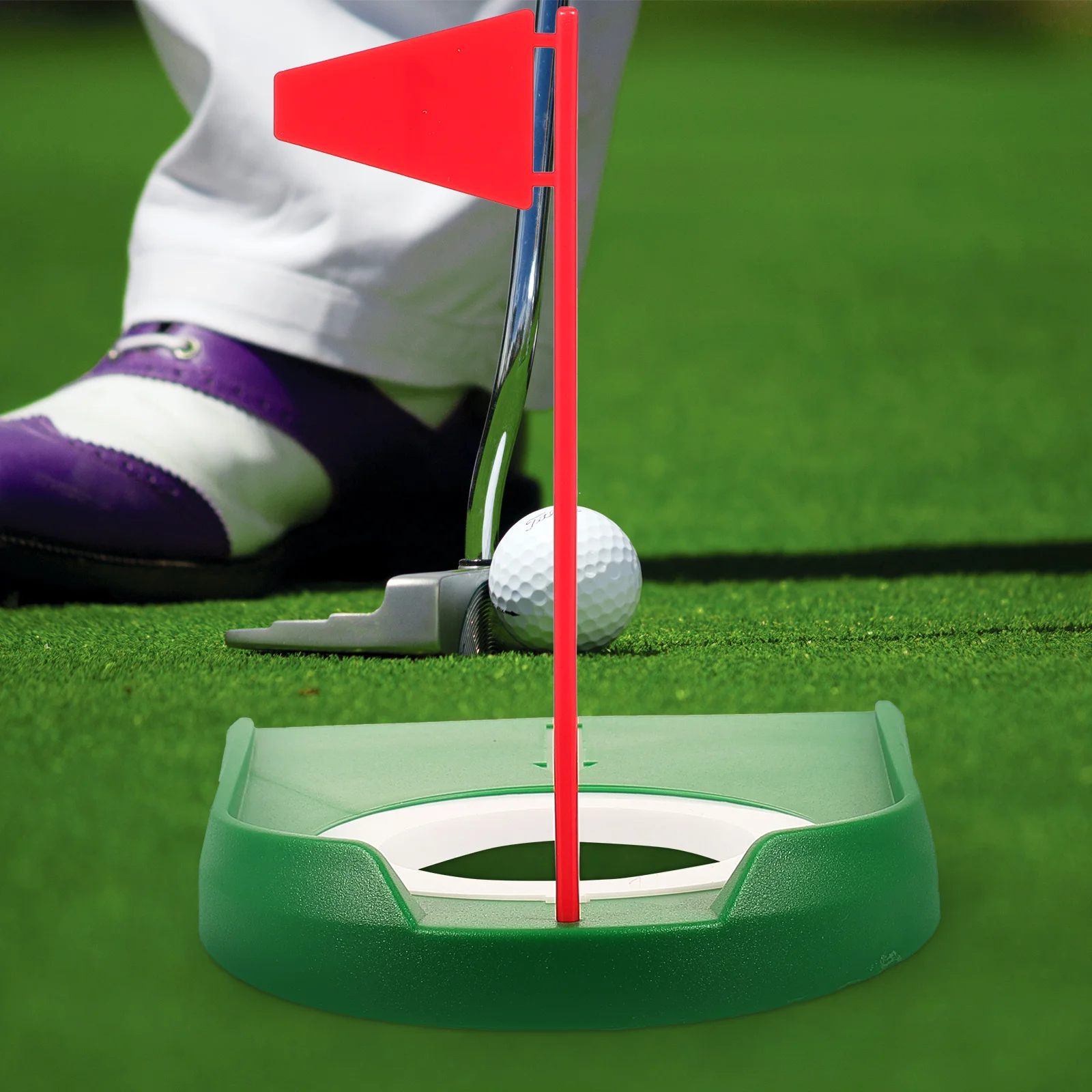 

3pcs Golf Putting Cup Set Portable Plastic Practice Hole Training Aid Compact Lightweight Golf Practice Accessories For Home