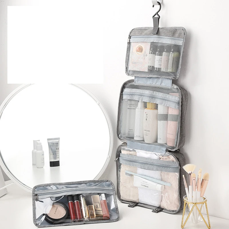 Travel Waterproof Folding Dry and Wet Separation Toiletry Bag Cosmetic Storage Bag Large Capacity Cosmetic Bag