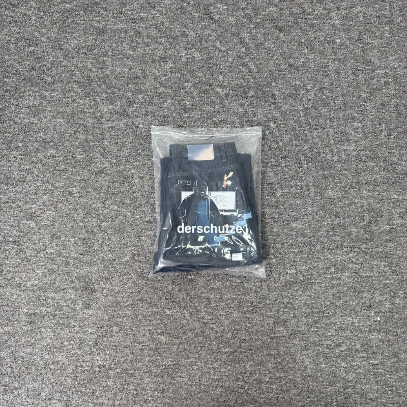 بنطال جينز Derschutze من قماش الدنيم على الهواء خام عالي الجودة مخطط على شكل سحابة للرجال والنساء #6