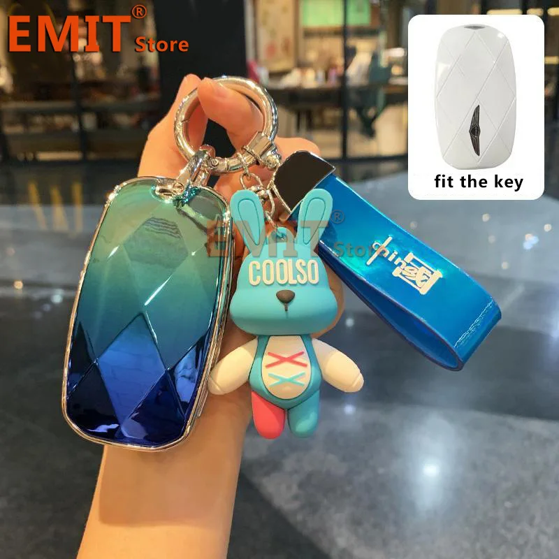 Zinc Alloy Key Case for Hyundai Genesis G90 GV60 G70 G80 EQ900 GV90 Car Smart Remote Cover Bag Shell Keychain Holder Accessories