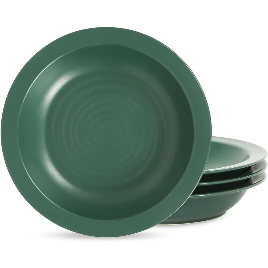 

Orbit 4Piece Pasta Bowl Set Stoneware Green