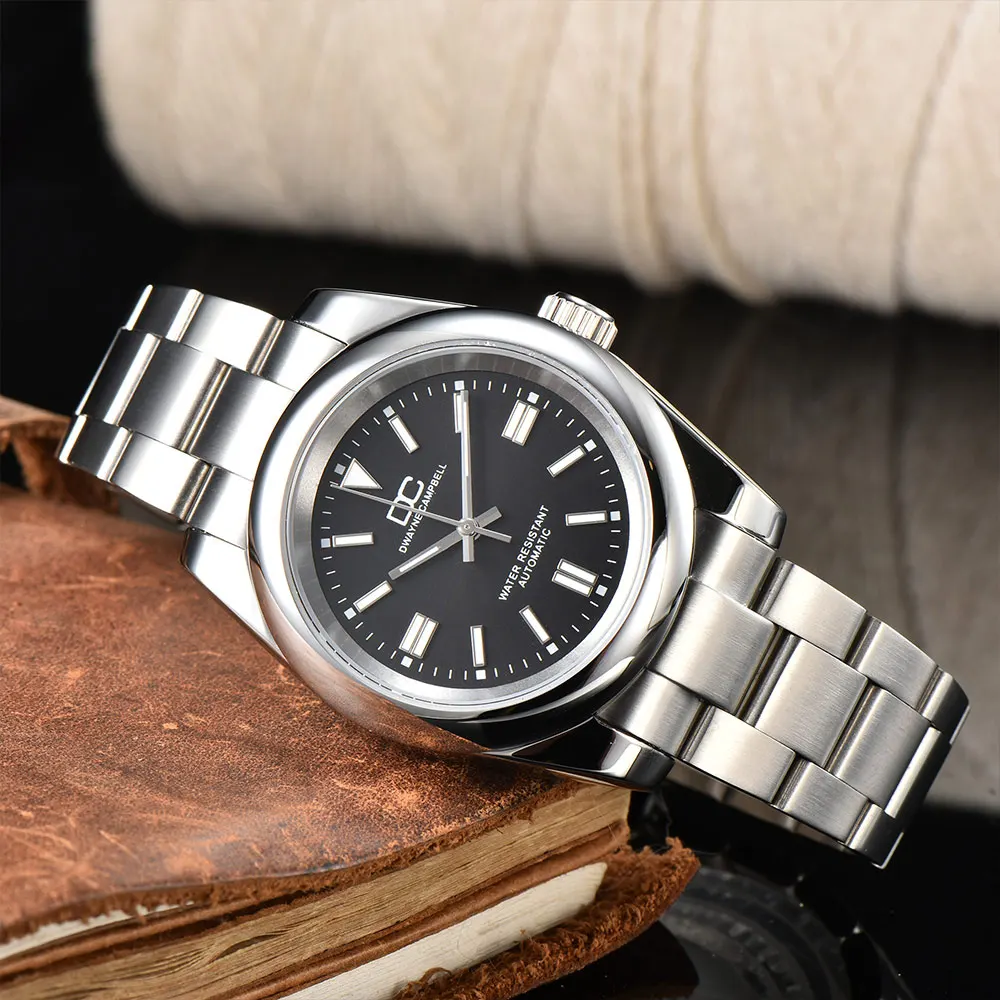 Dwayne Campbell New Luxury Automatic Watch Stainless Steel Men Mechanical Wristwatch NH35 Movement Sports Diving Watches For Men