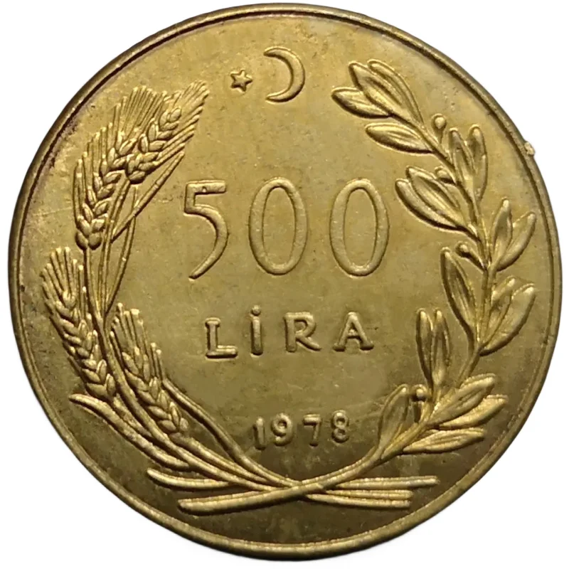 

1978 Turkey 500 Lira FAO Gold Copy Coin