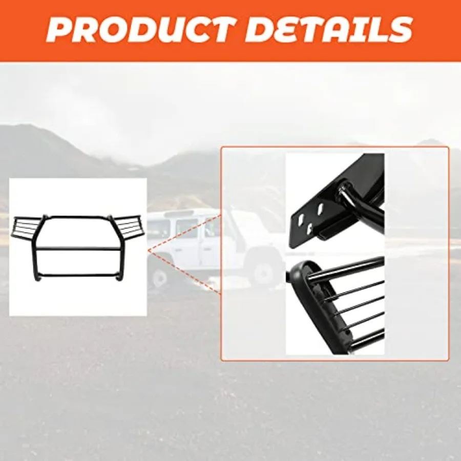 واقي فرشاة المصد متوافق مع 2016-2022 تويوتا تاكوما من الفولاذ المقاوم للصدأ، فرشاة حماية شبكة المصد الأمامي الأسود #5