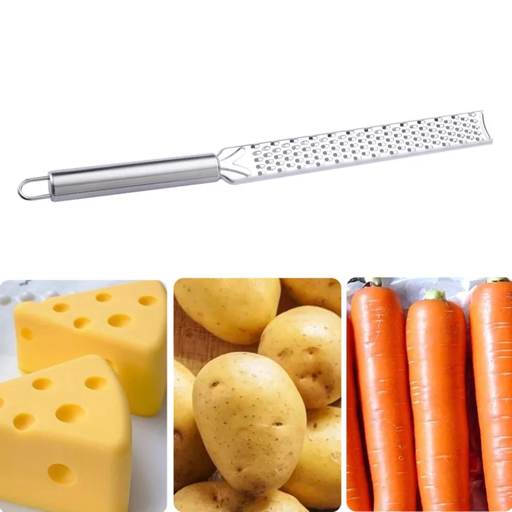 

Long Grater Fruit Vegetable Tools Flat Grater With Storage Hanging Loop 20cm Kitchen Grater Lemon Cheese Spices Kitchen Gadgets
