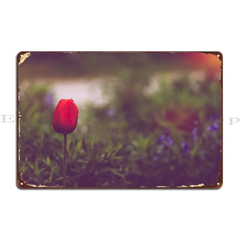 

The Lonely Tulip Metal Plaque Club Garage Kitchen Designing Wall Decor Tin Sign Poster