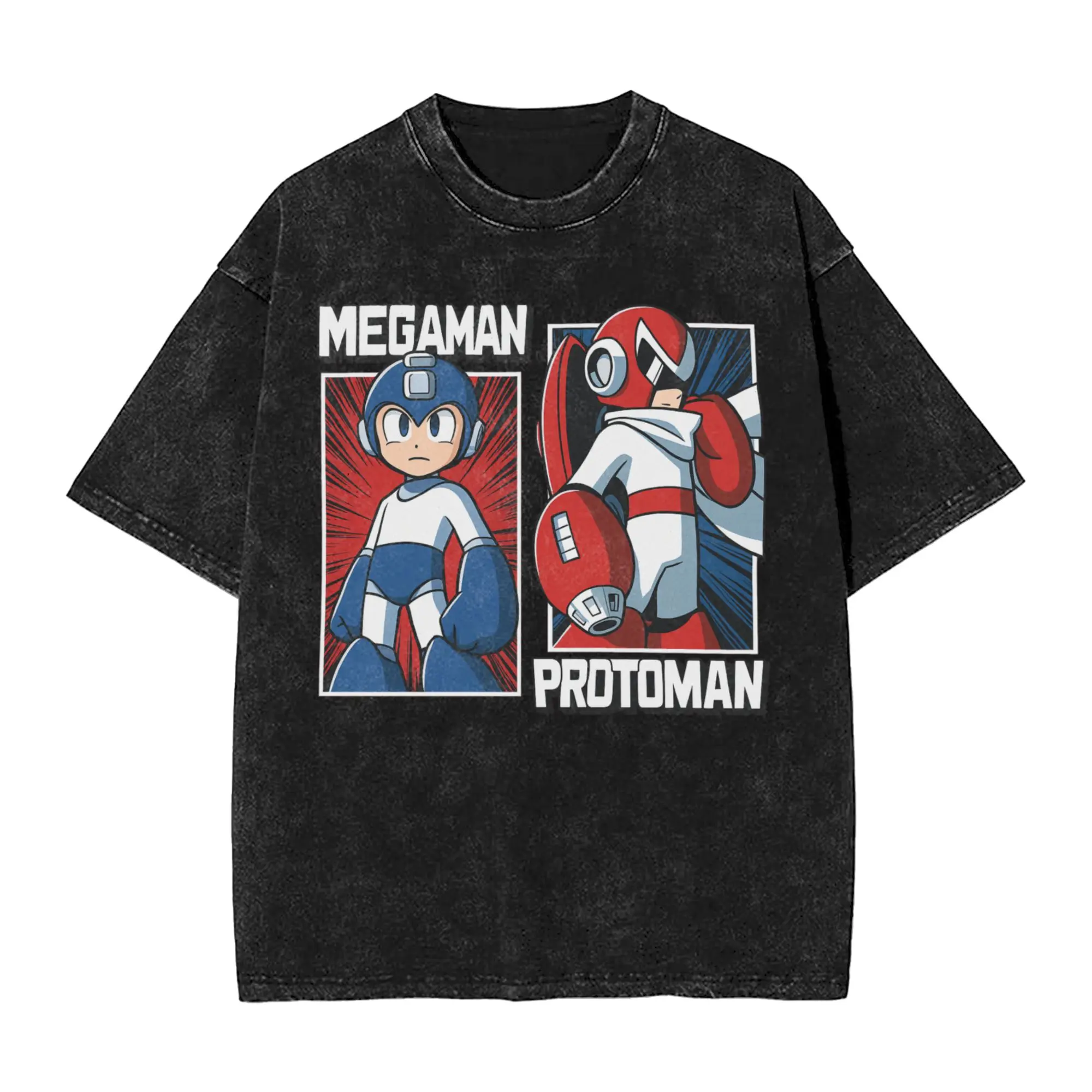 Novelty Megaman Zero Game T-Shirts for Men Round Collar Pure Cotton Washed T Shirt  Short Sleeve Tee Shirt Gift Idea Clothes