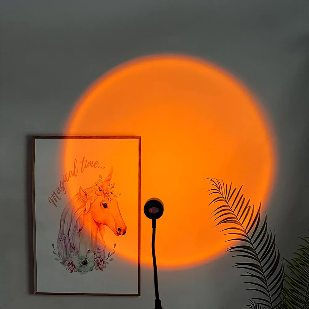 Day Gift Home Decoration USB Powered Rainbow Projector Lamp Sunset Lamp Photography Background Lights Atmosphere Night Light