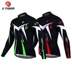 X-Tiger Cycling Jersey Long Sleeve Autumn MTB Bicycle Clothing Adult Sweatshirt Bike Sports Wear Clothes Maillot Man