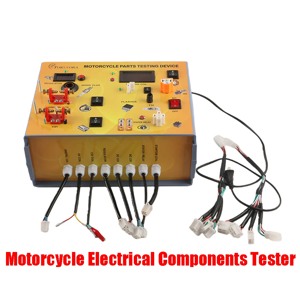 

Motorcycle Multifunctional Tester Regulator Spark Plug Ignition Coil Startor Coil Flasher Stater Relay CDI Diagnostic Test Tool