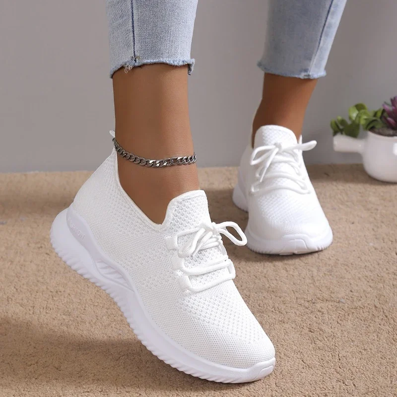 Ladies Shoes on Sale 2023 Brand Mesh Women\'s Vulcanize Shoes Autumn Breathable Fashion Women Sneakers Solid Sneakers Women