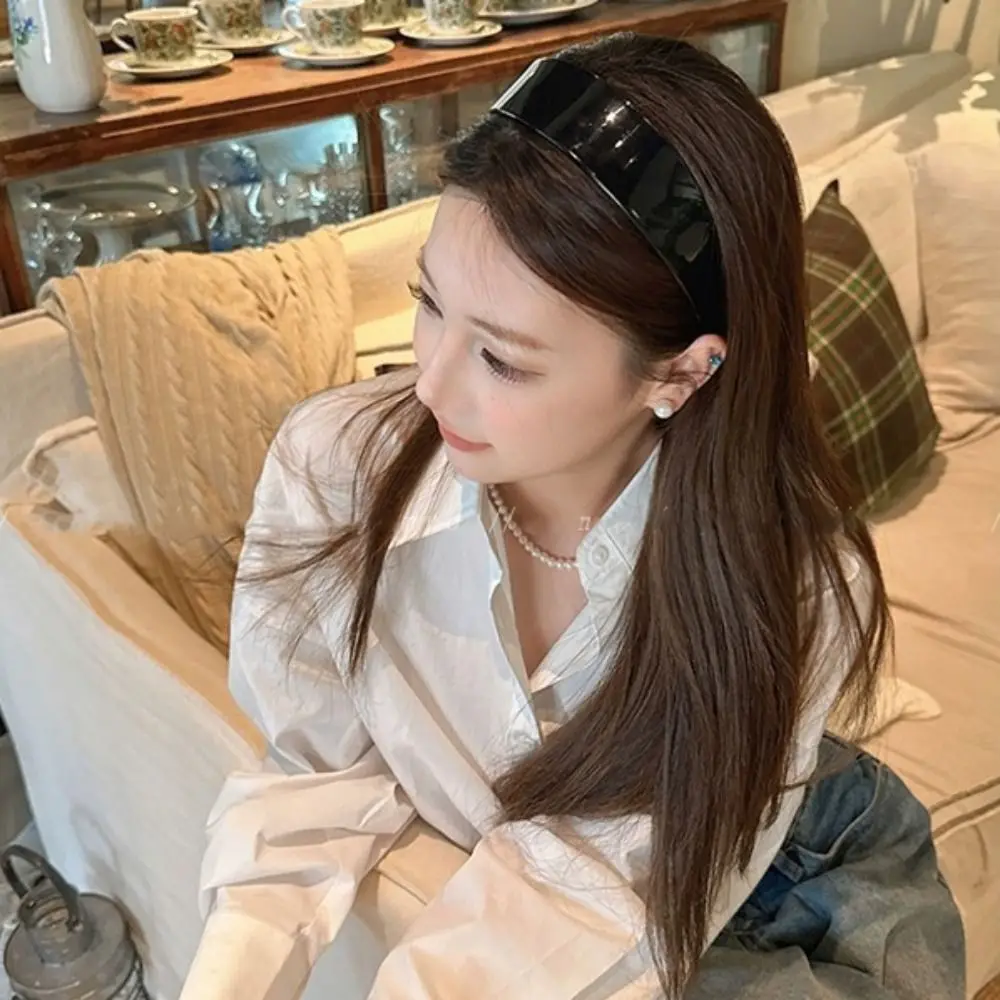 

Wide Side Acetate Headband Women Hair Hoop Hair Clip Leopard Print Headband Hairband Korean Style Headwear Acetic Acid Hair Band