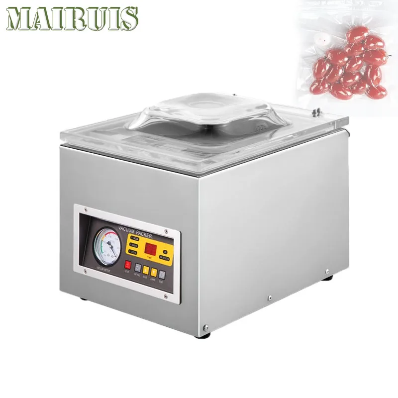 Food Vacuum Packing Machine Dz-260S Commercial Chamber Vacuum Sealer Kitchen Meat Bag Packaging Food Saver Sealing Machine