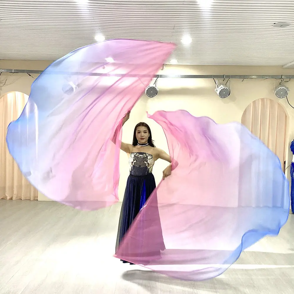 

Флаг для танцев, набор реквизитов для выступлений, постепенное изменение, разноцветный флаг, телескопическая палочка-лидер, костюм для танцев