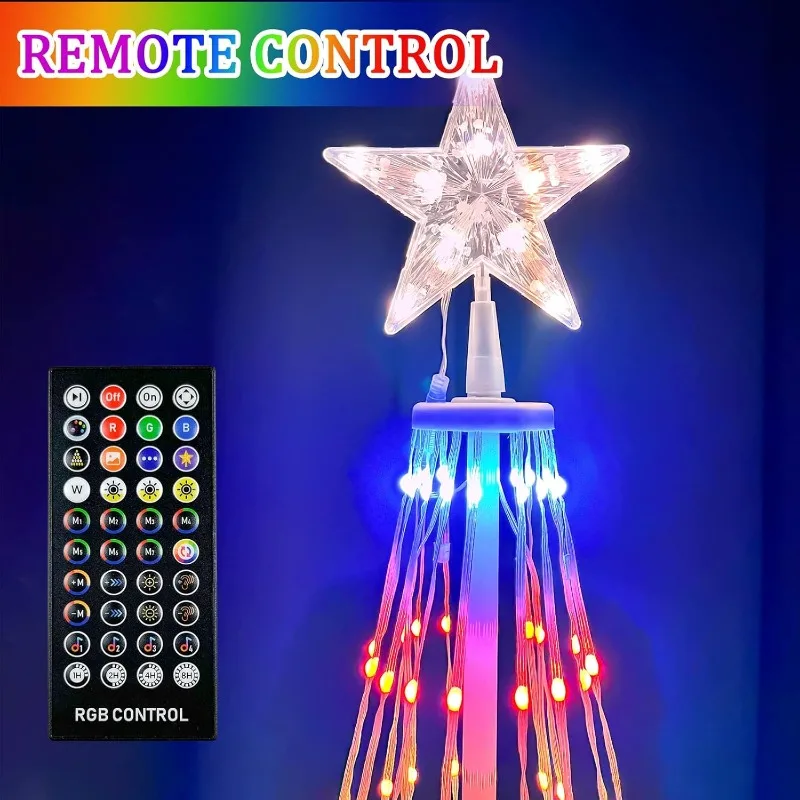 LEDs Christmas Cone Tree Light Outdoor Bluetooth Smart Fairy String Lights Waterproof Music Sync Twinkle Light with Phone APP