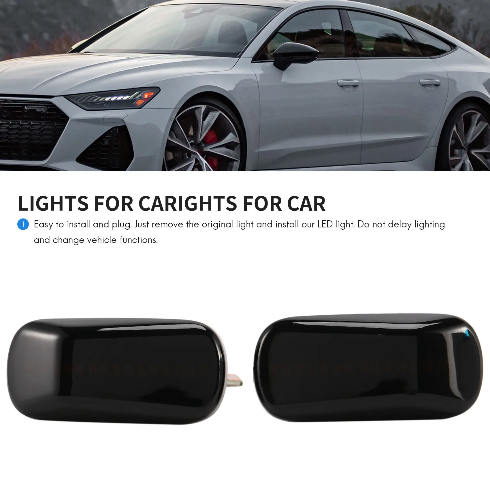 مصباح إشارة جانبية ديناميكي ليد للسيارة ، مصباح إضاءة انعطاف لهوندا أكورد ، سيفيك ، أكورا ، من من الداخل ، مناسب ، جاز ، أوديسي ، أسود